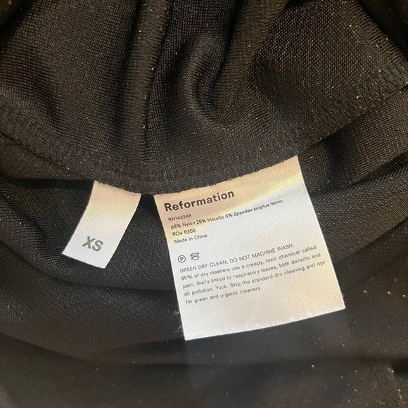 Reformation Koda Jumpsuit Gold Sparkle XS - Picture 10 of 10